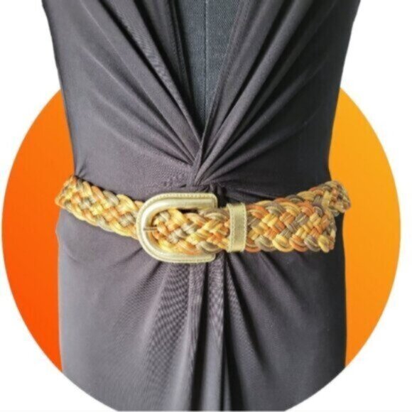 Vintage Braided Nylon Belt Sz M/L - Picture 3 of 11